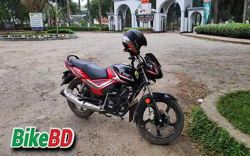 tvs metro plus 110 red black